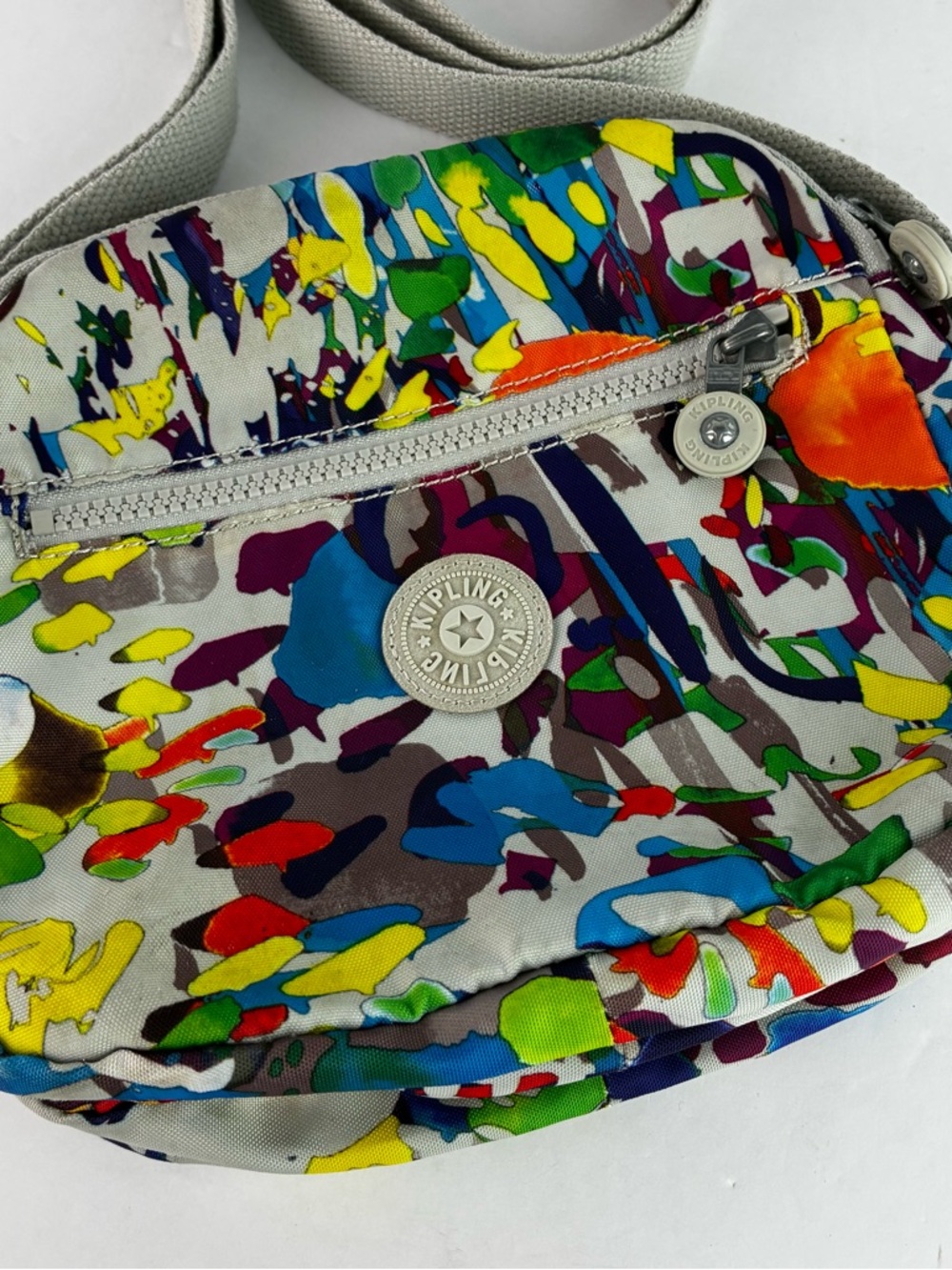 Kipling Keefe Crossbody Bag Multi Colored Abstract Pattern - Picture 2 of 8